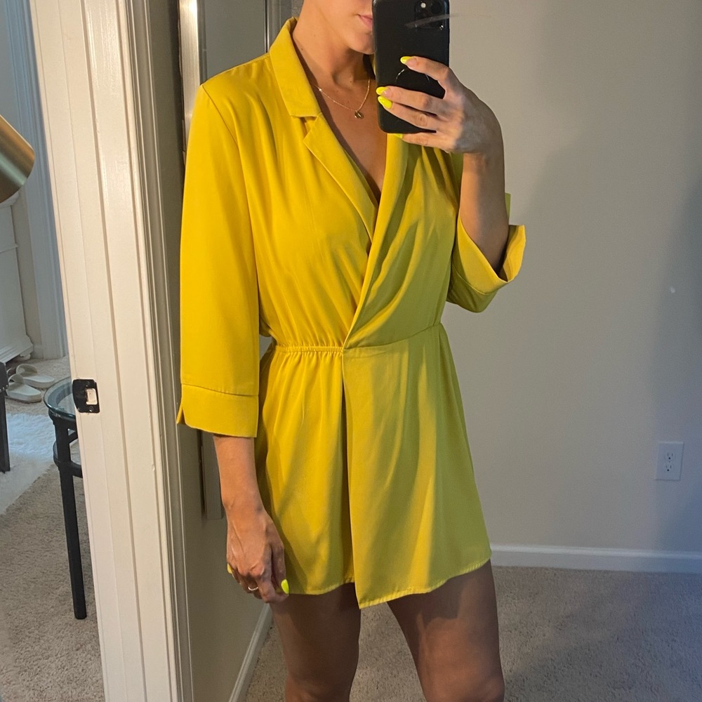 Mustard yellow romper. Forever 21. Size Medium